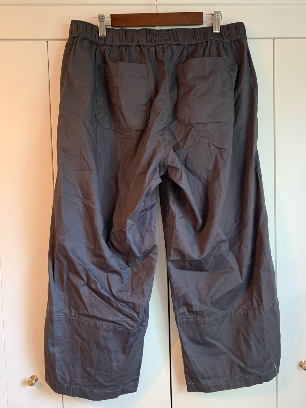 Pact Women's Daily Twill Pant pull on drawstring Charcoal gray XL - Picture 4 of 6